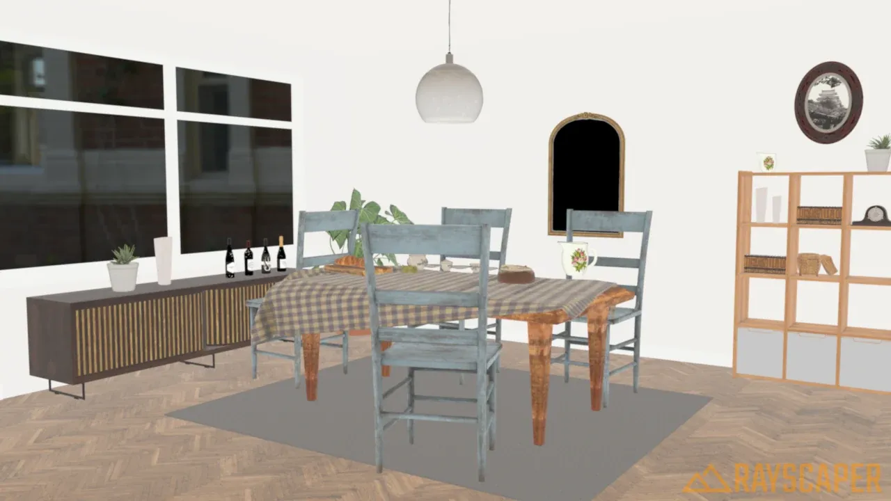 Albedo pass of the breakfast room