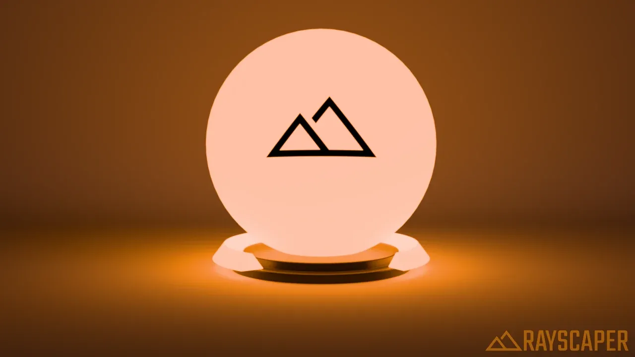 A glowing ball at 2000 K, warm orange light