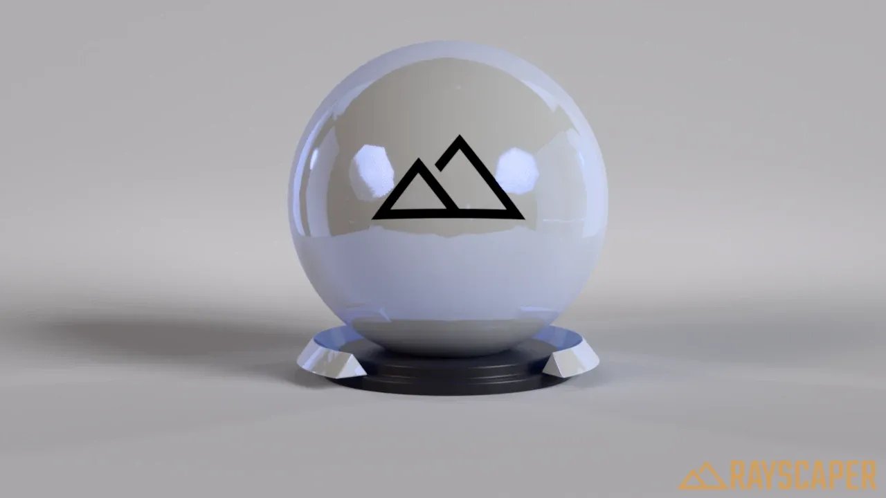A light ball with blue-tinted reflections