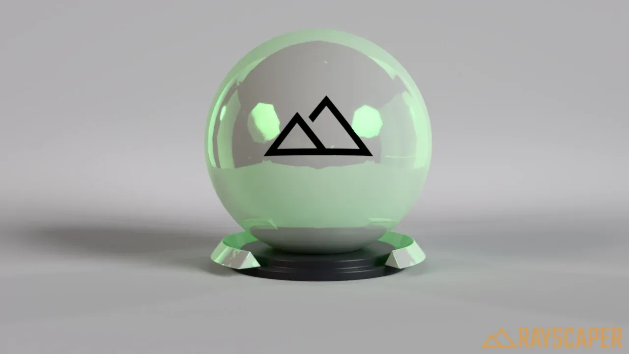 A light ball with green-tinted reflections