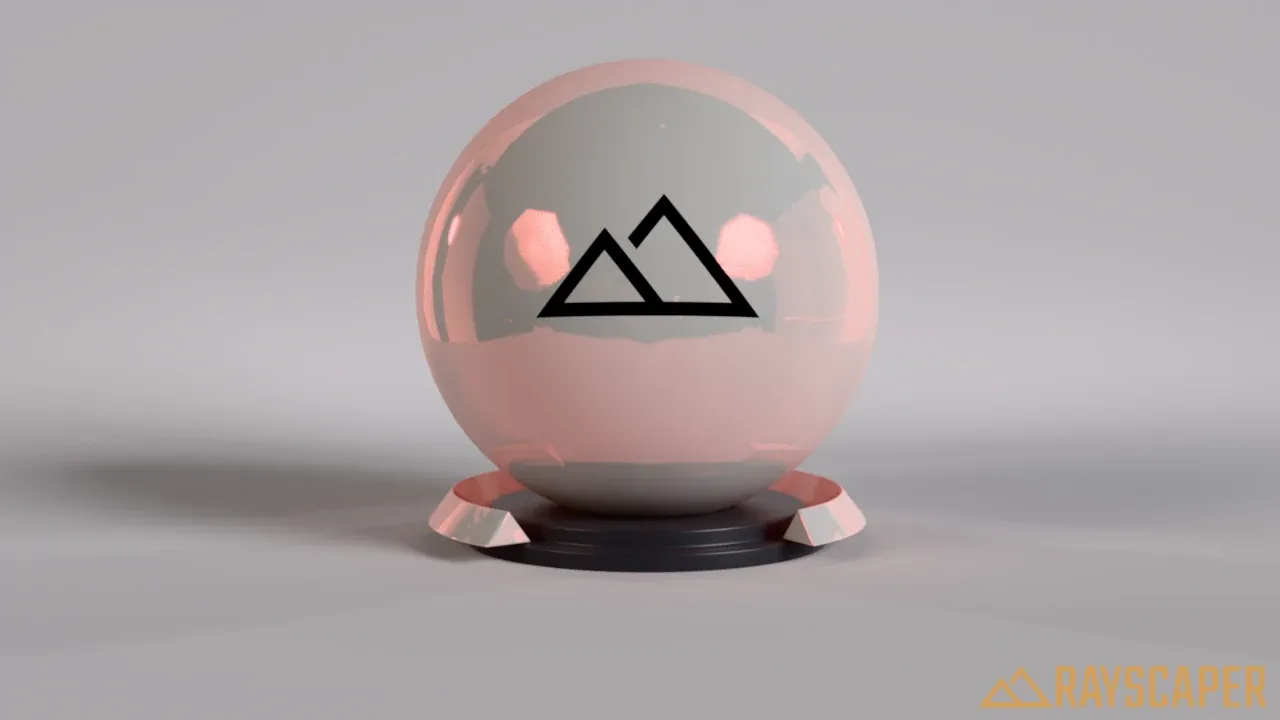 A light ball with red-tinted reflections