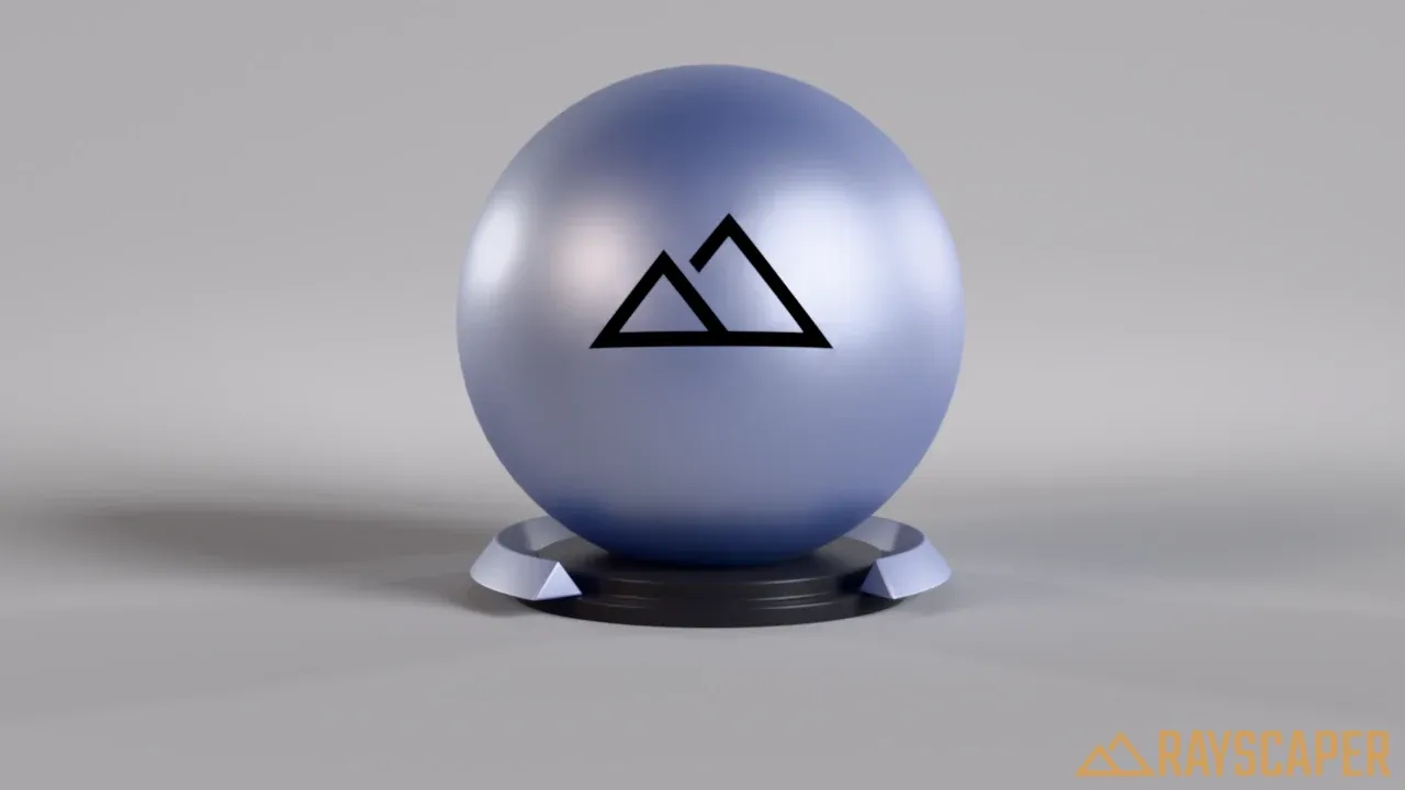 A blue coated ball with a satin finish
