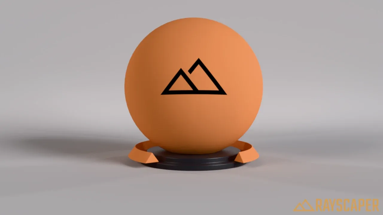 A matte terracotta-colored shader ball