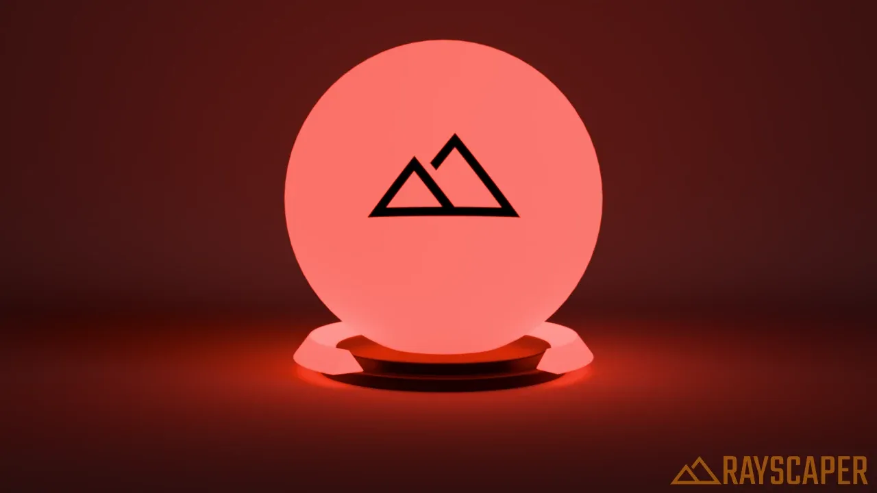 A ball glowing red