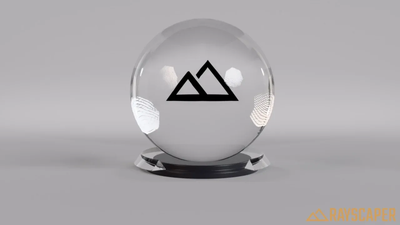 A clear glass ball