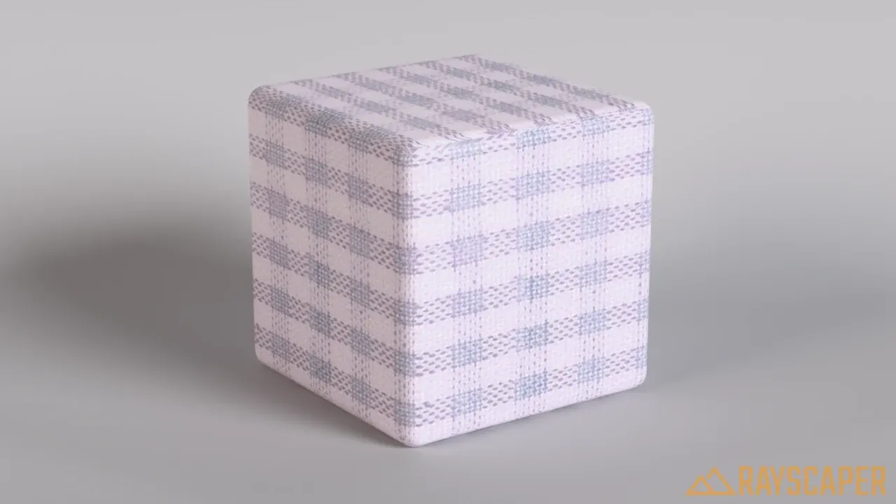 The same fabric texture inverted, now pink and lavender