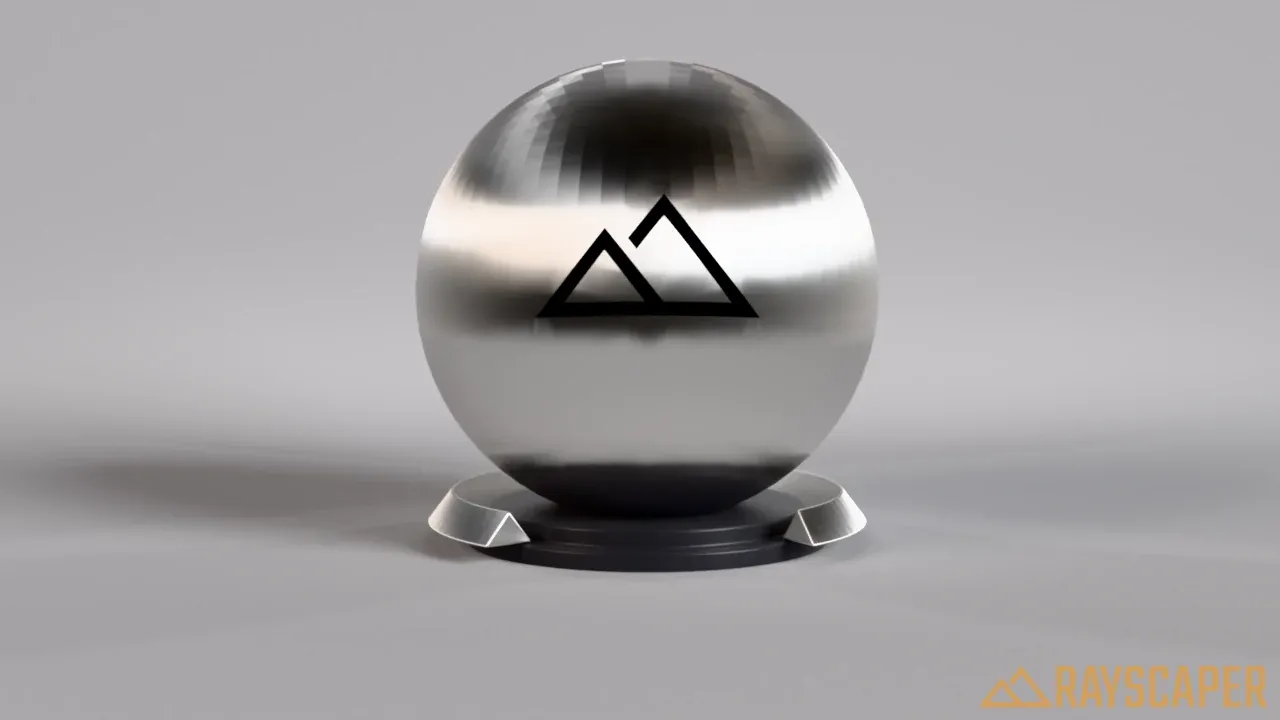 A brushed silver ball with long streaks