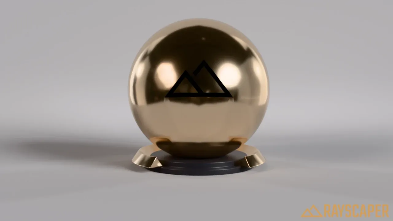 A copper shader ball