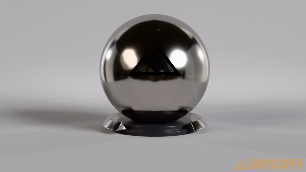 A titanium shader ball