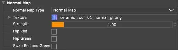 Normal map configuration options