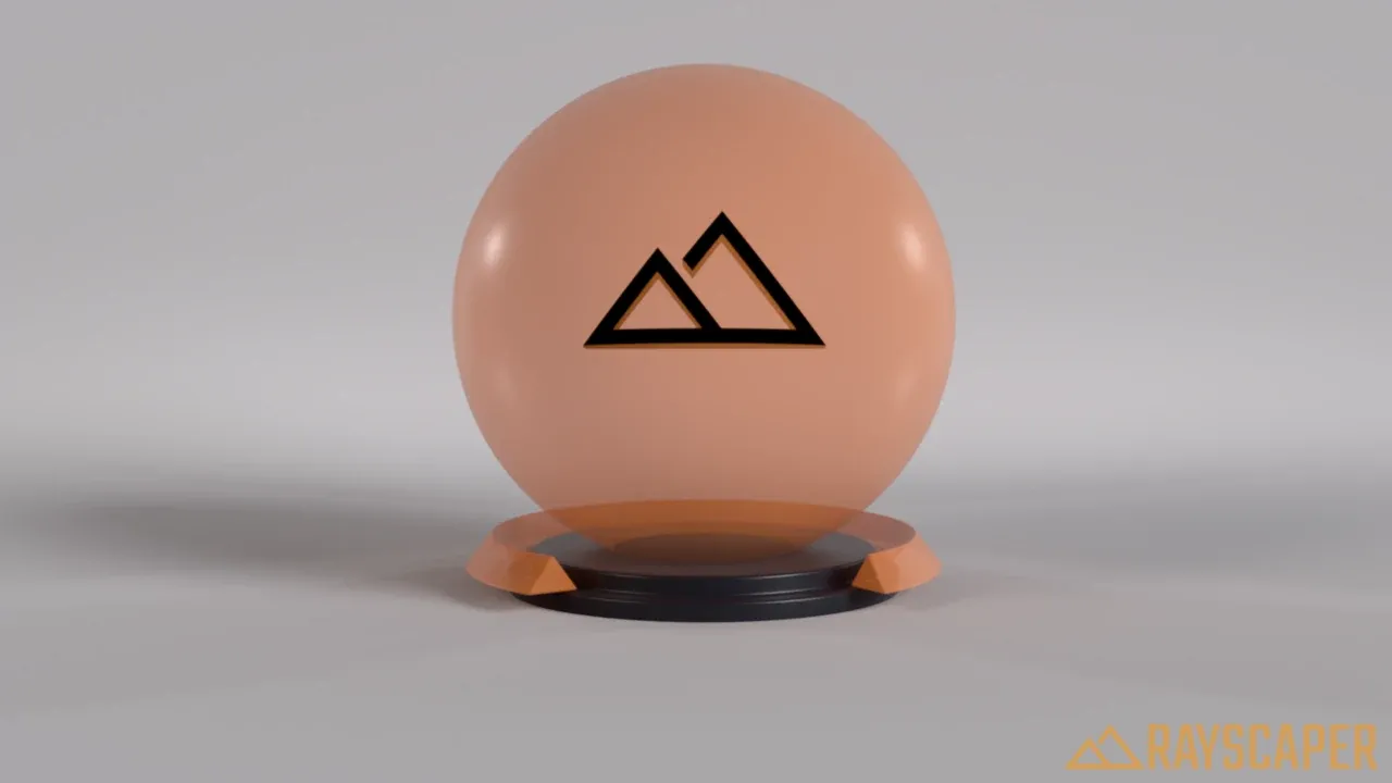 The shader ball at 50% opacity