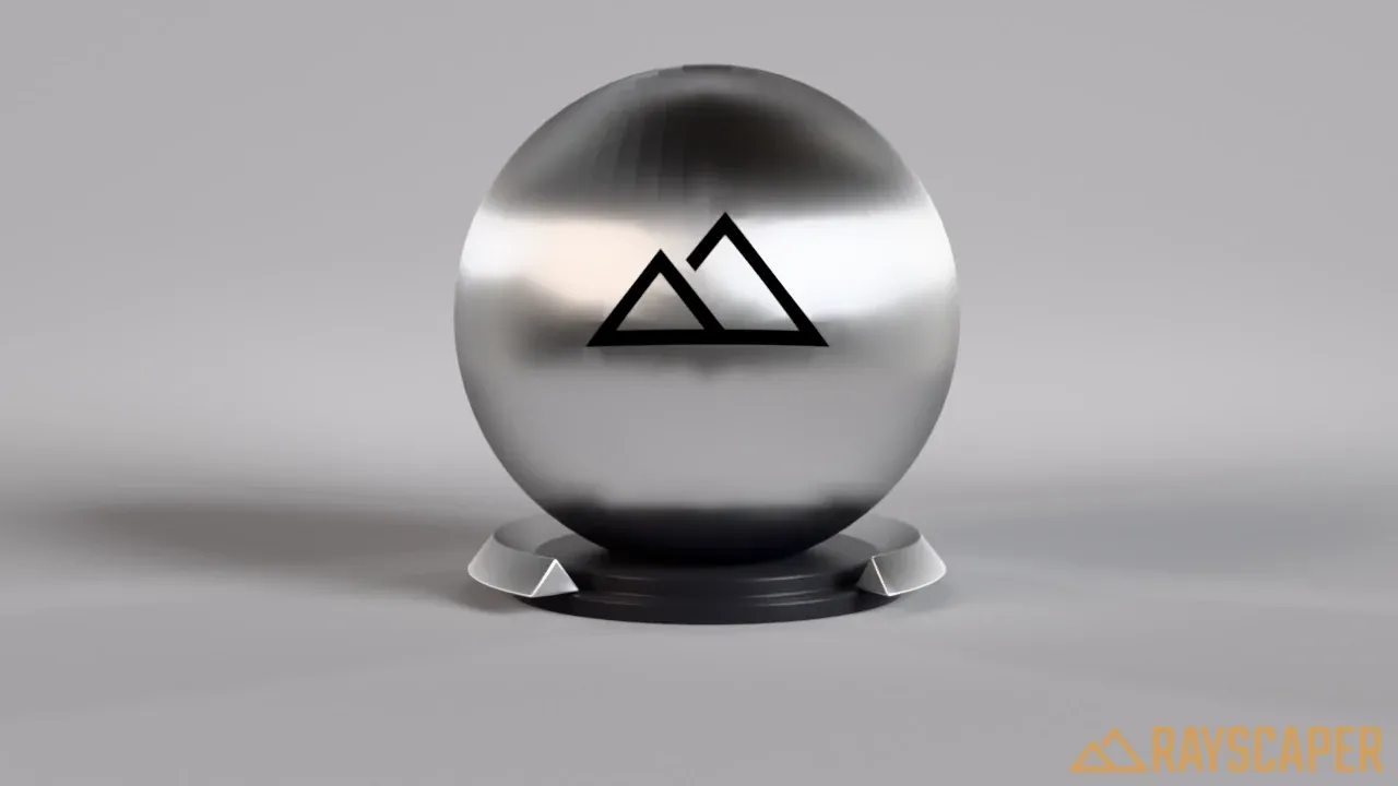 A metal ball with long highlights