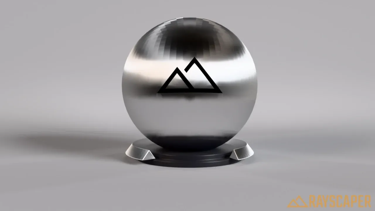 A brushed metal ball