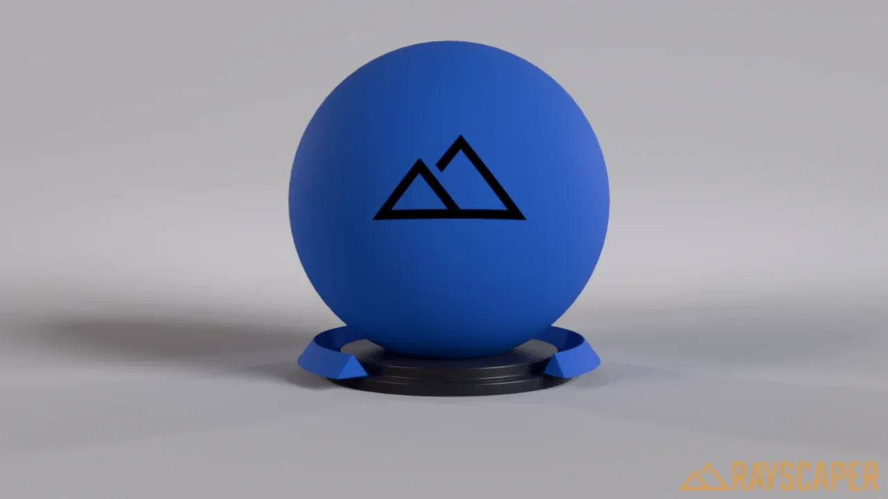 A matte blue ball without coating