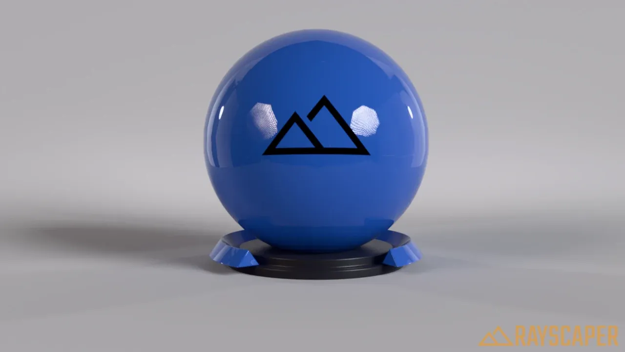 A blue ball with a glossy coating