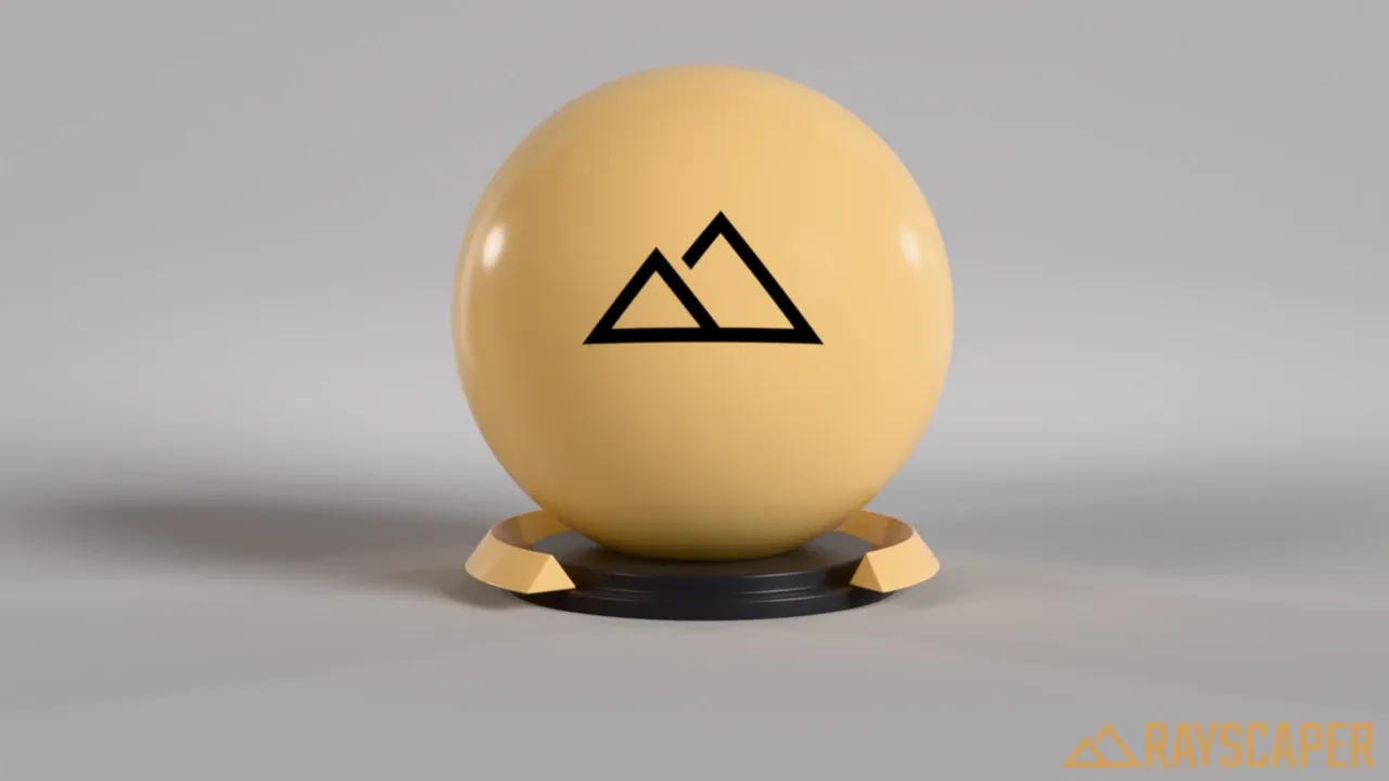 A golden-yellow ball as a non-metal, like plastic