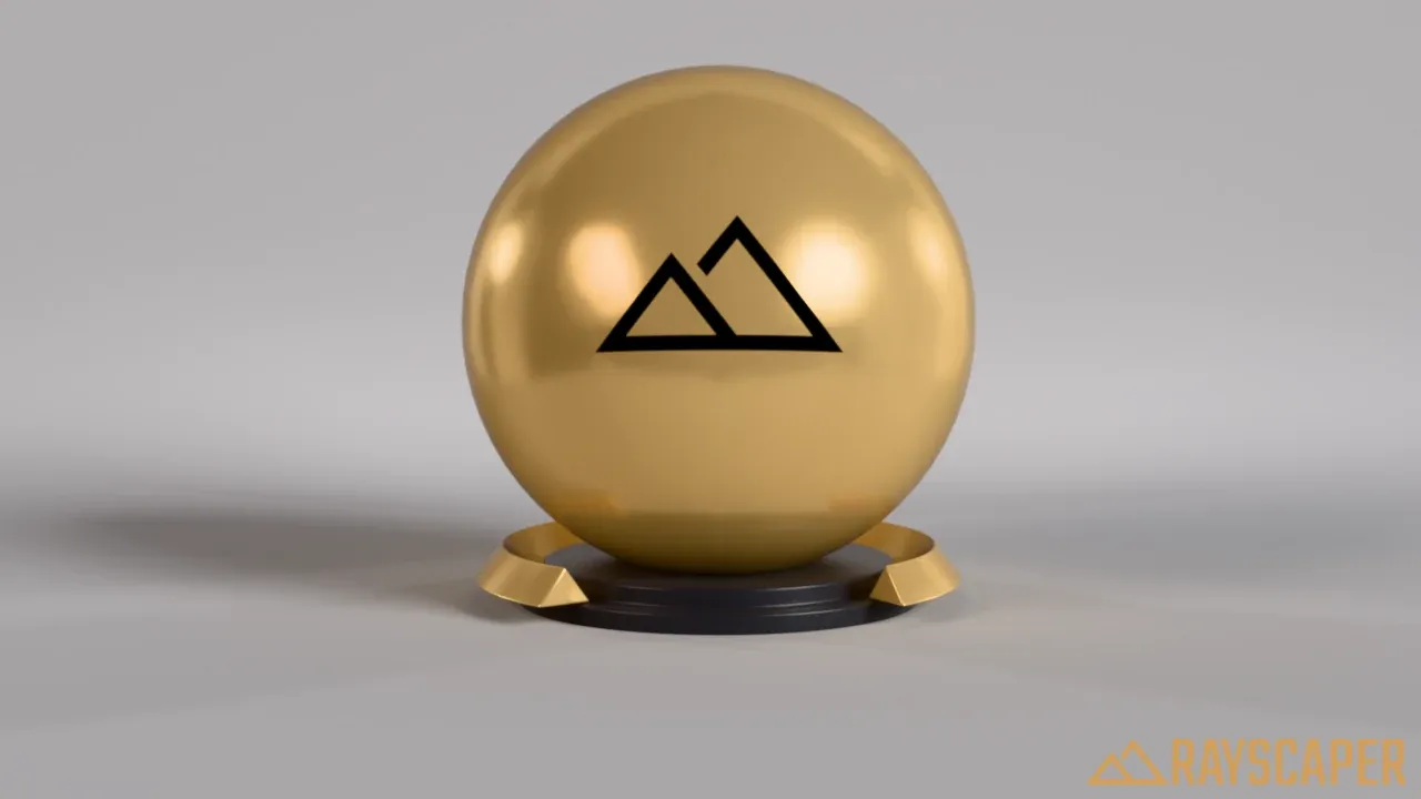 A golden-yellow ball, half metallic