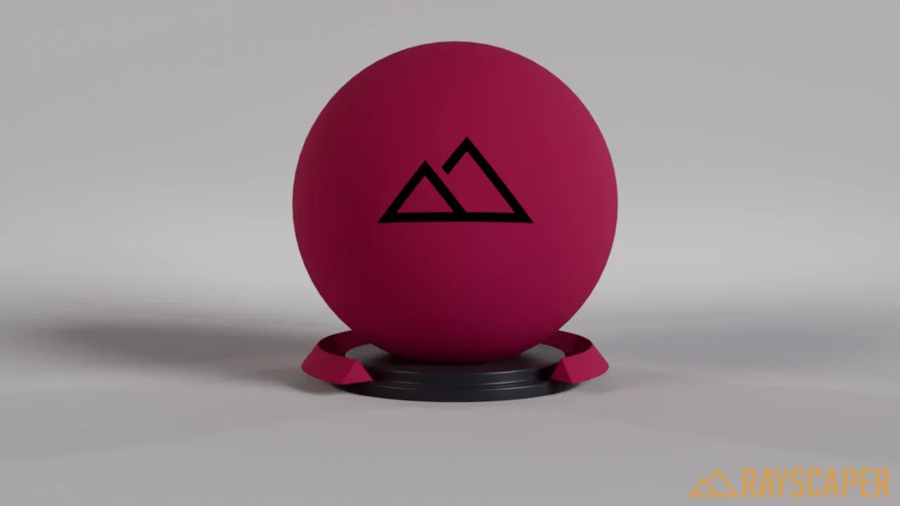 A dark red matte ball without sheen