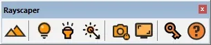 Rayscaper toolbar on successful installation.