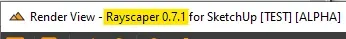 Version number title bar