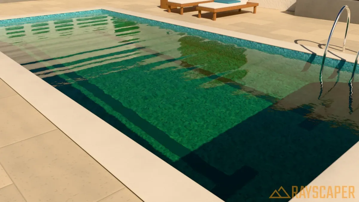 Water with a green tint